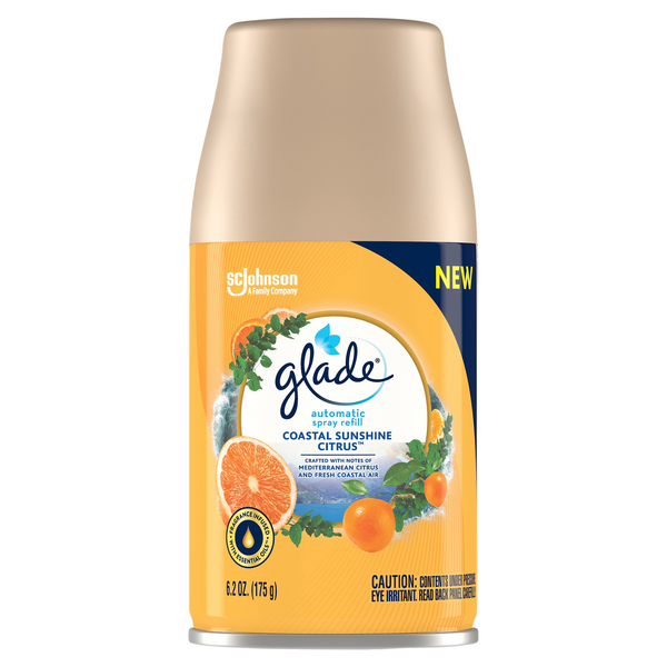 Glade Coastal Sunshine Citrus Air Freshener Automatic Spray Refill