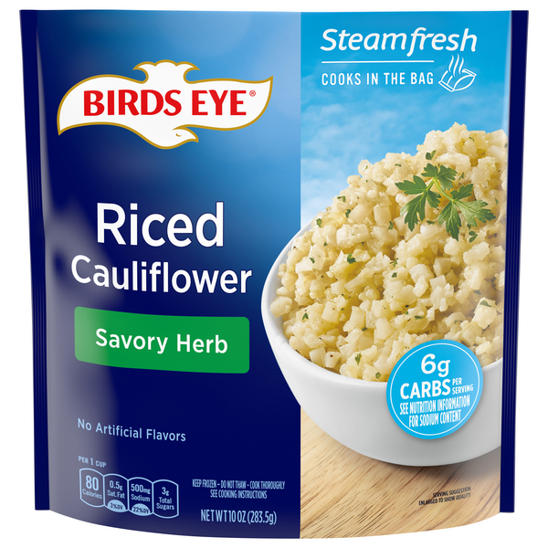 Birds Eye Steamfresh Savory Herb Riced Cauliflower Frozen