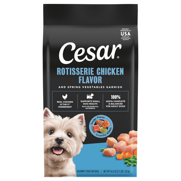 CESAR Rotisserie Chicken & Spring Vegetables Small Breed Dry Dog Food