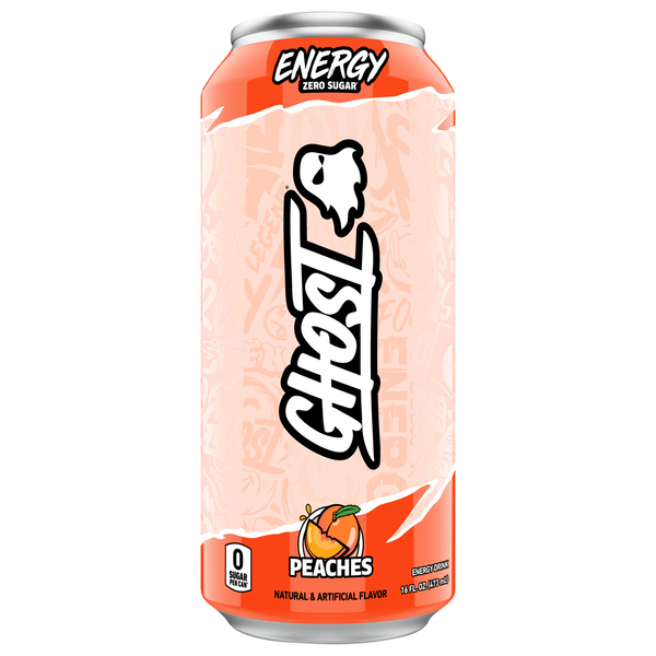 Ghost Zero Sugar Peaches Energy Drink