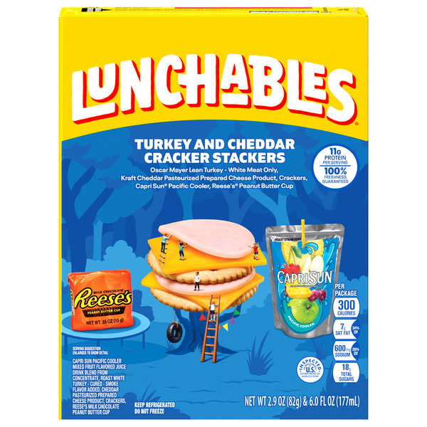 Save on Lunchables Cracker Stackers Turkey & Cheddar with Capri Sun Order Online Delivery Food