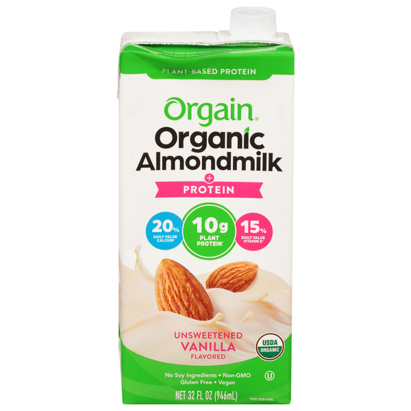 Save on Orgain Almond Milk + Protein Vanilla Unsweetened Organic Order