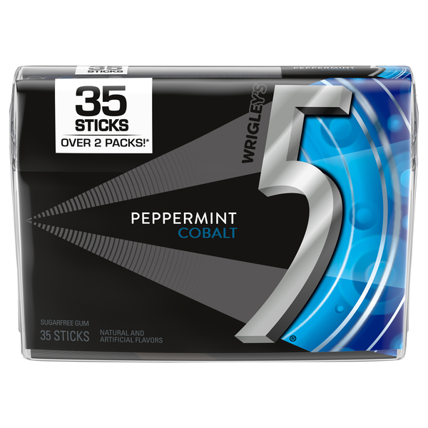 Wrigley's 5 Sugar Free Gum Peppermint Cobalt