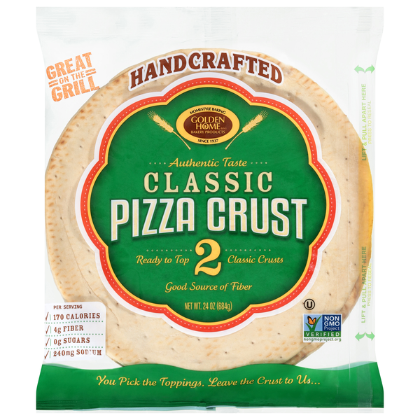 Golden Home Classic Pizza Crust - 2 ct