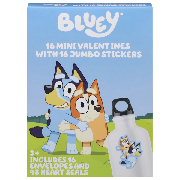 Save on Bluey Mini Valentine's & Jumbo Stickers Order Online Delivery