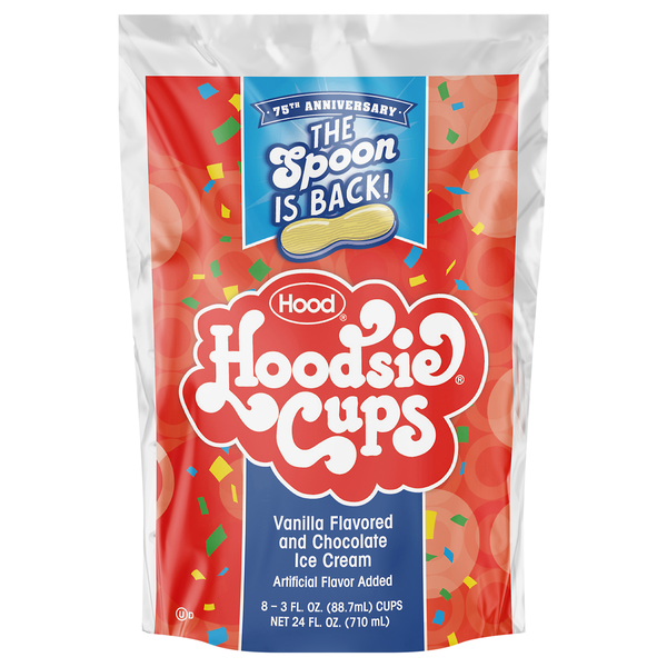 Hood Hoodsie Vanilla & Chocolate Ice Cream Cups - 8 ct