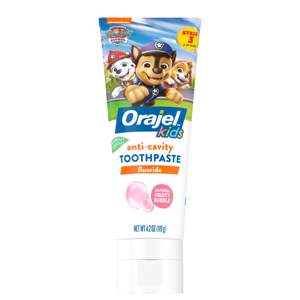 Orajel Kids Paw Patrol Fruity Bubble Fluoride Anticavity Toothpaste