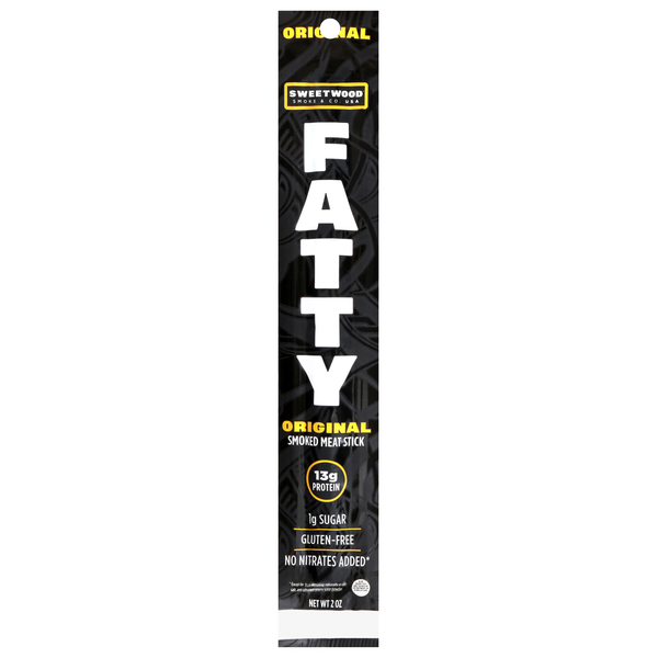Sweetwood Smokehouse Fatty Smoked Original 13g Protein Meat Stick