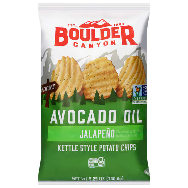 Boulder Canyon Avocado Oil Jalapeno Kettle Cooked Potato Chips