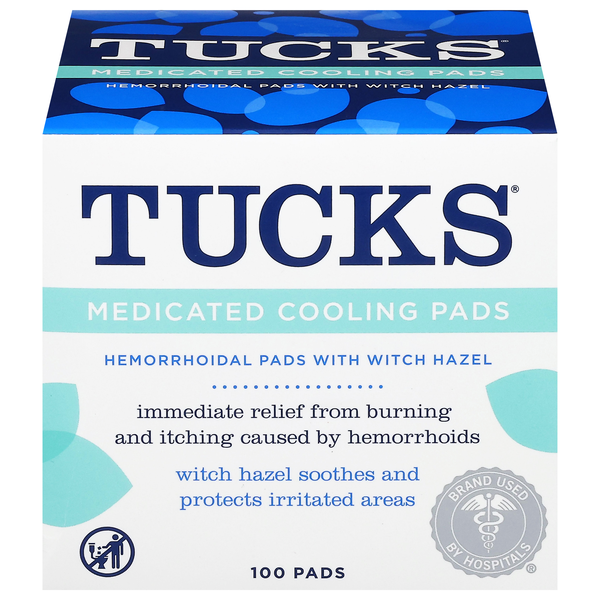 Tucks Medicated Hemorrhoidal Pads Cooling with Witch Hazel