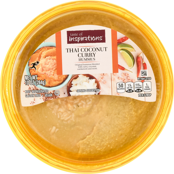 Taste of Inspirations Gluten Free Thai Coconut Curry Hummus