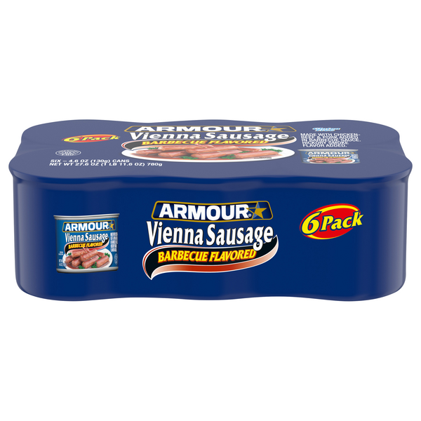 Armour Star Vienna Sausage Barbecue Flavored Canned Sausage 4.6 Ounce