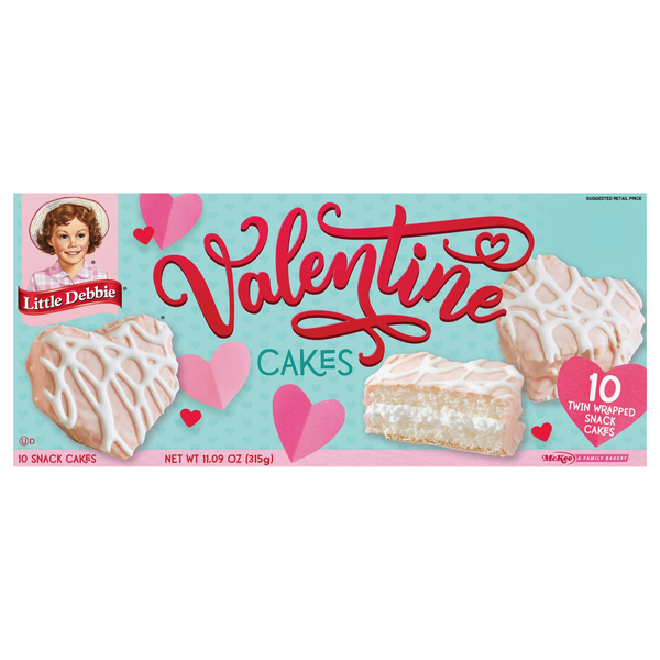Little Debbie Valentine's Day Vanilla Snack Cakes - 10 ct