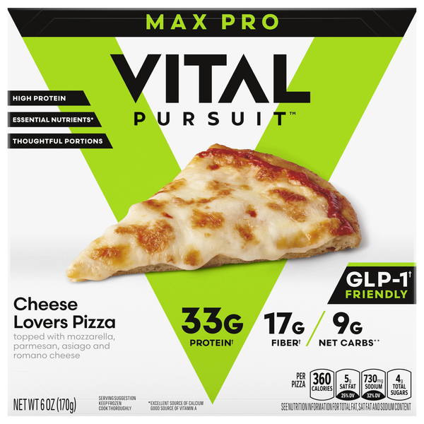 Vital Pursuit Max Pro GLP-1 Friendly 33g Protein Cheese Lovers Pizza