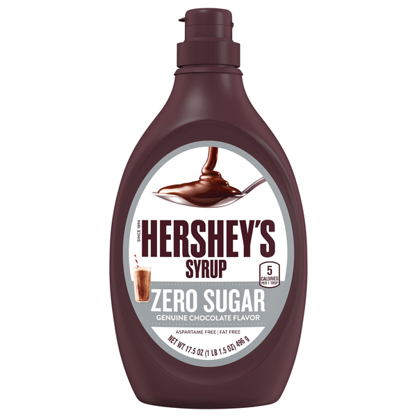 Save on Hershey's Zero Sugar Genuine Chocolate Flavor Syrup Order