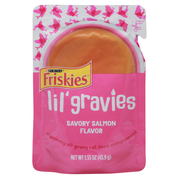 Save on Friskies Lil' Gravies Cat Food Complement Savory Salmon Order