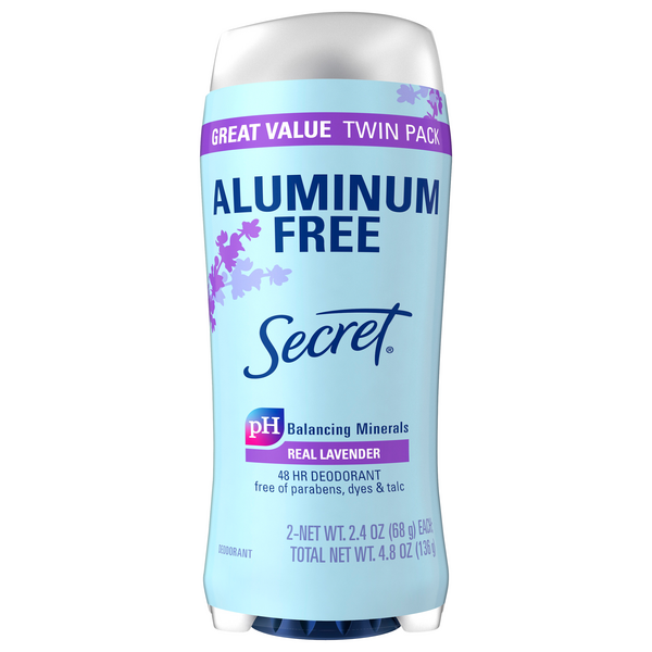 Save on Secret Women's Aluminum Free Deodorant Real Lavender 2 ct