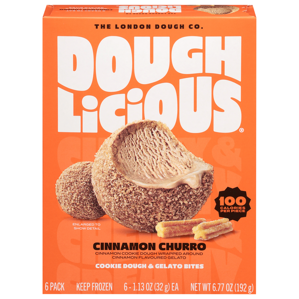 Doughlicious Cinnamon Churro Cookie Dough & Gelato Bites - 6 ct