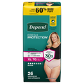 Depend Women's Fresh Protection Incontinence Underwear Maximum Blush XL