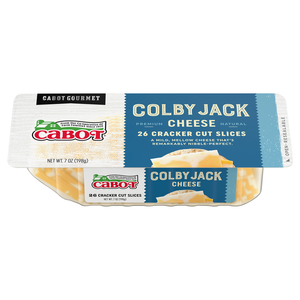 Save on Cabot Colby Jack Cheese Cracker Cut Slices 26 ct Order Online