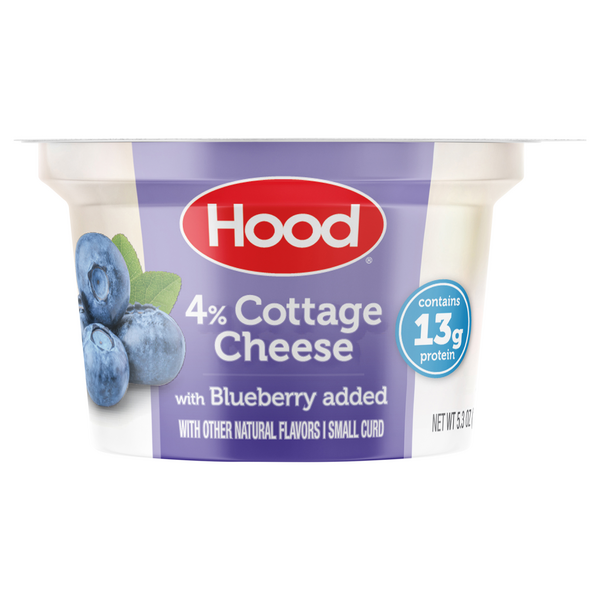 Hood 4% Small Curd Cottage Cheese with Blueberry
