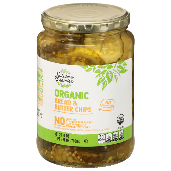 Nature's Promise Organic Bread & Butter Pickle Chips