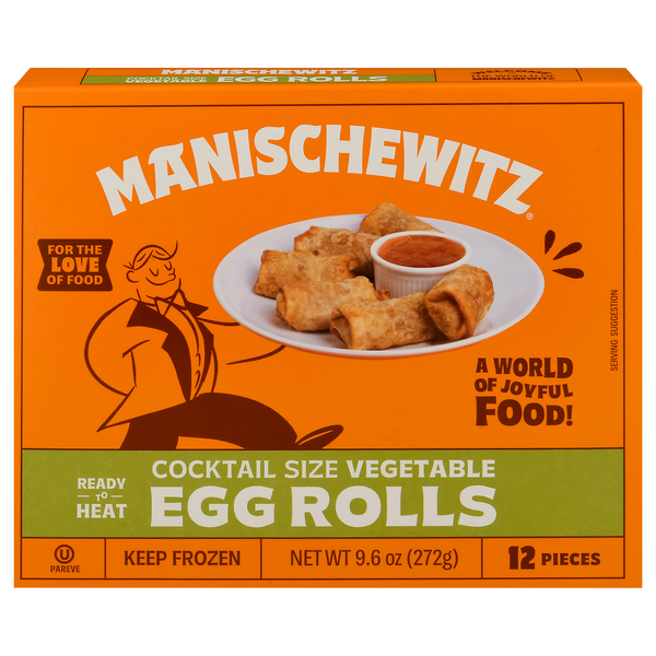 Manischewitz Cocktail Size Vegetable Egg Rolls - 12 ct Frozen