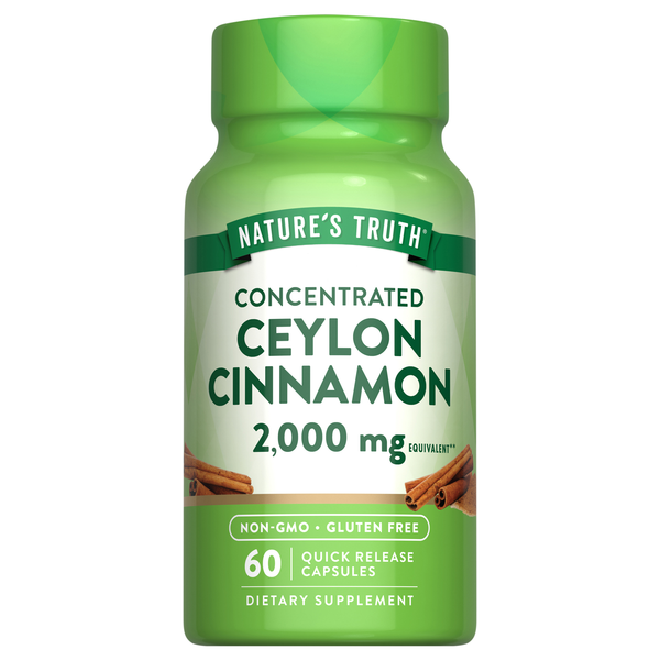 Nature's Truth Concentrated Ceylon Cinnamon 2000 mg Quick Release Capsules