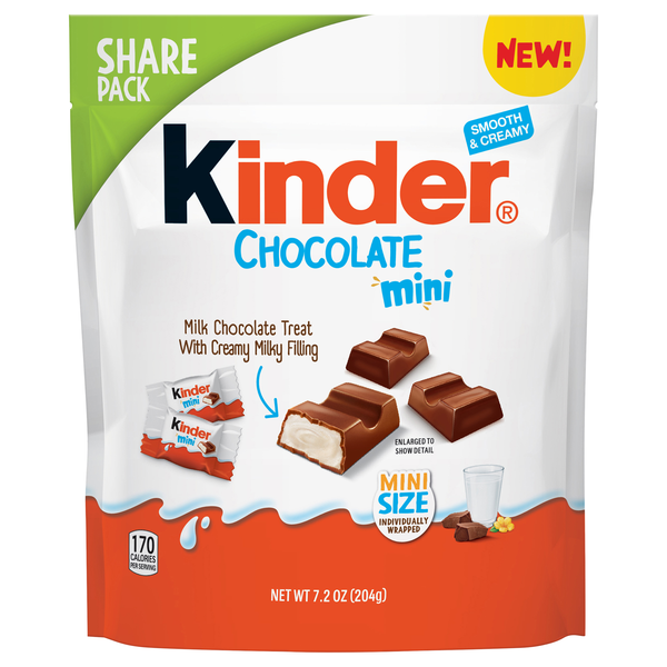 Kinder Mini Milk Chocolate Candy Share Pack