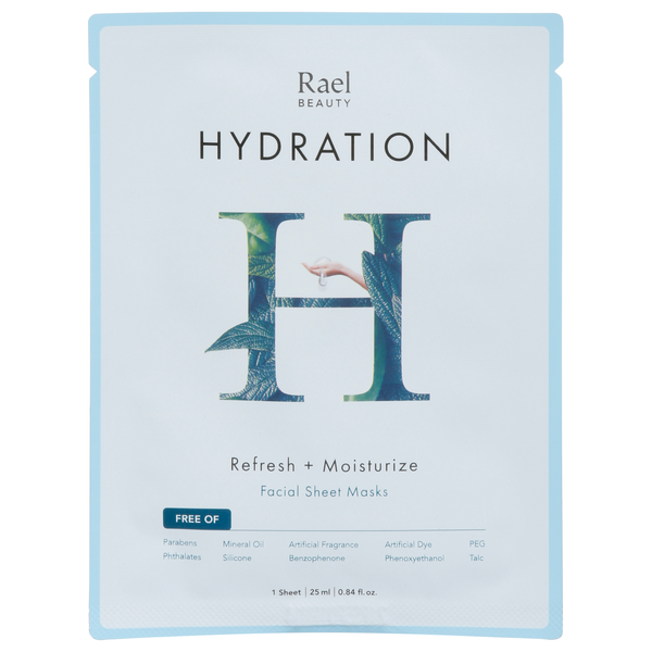 Rael Refresh + Moisturize Hydration Facial Sheet Masks
