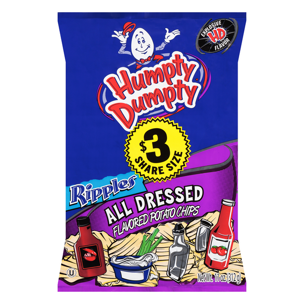 Humpty Dumpty Ripples All Dressed Potato Chips Share Size