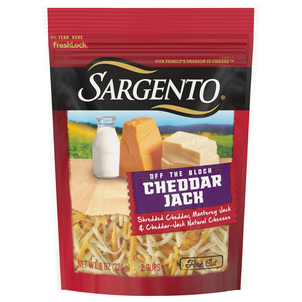 Save on Sargento Off The Block Cheddar Jack Cheese Fine Cut Shredded Order Online Delivery