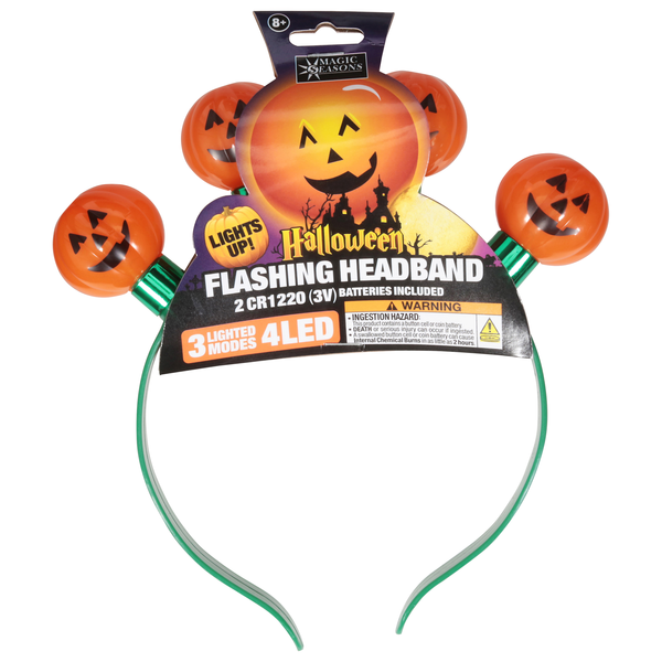 Magic Seasons Halloween Flashing LED Headband Pumpkins
