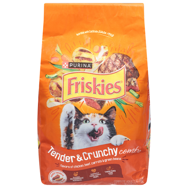 Friskies Tender & Crunchy Combo Chicken Beef & Carrots Adult Dry Cat Food