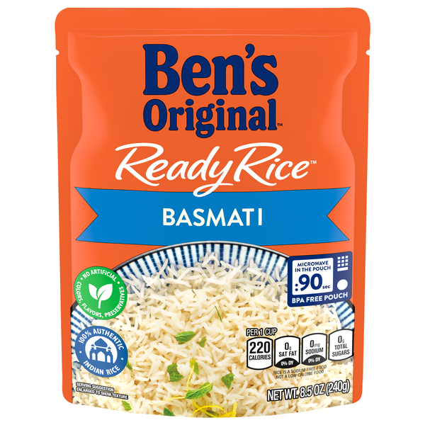 Ben's Original 90 Second Microwave Ready Rice White Basmati