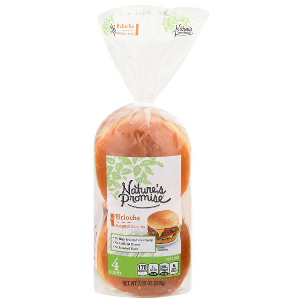 Save on Nature's Promise Brioche Hamburger Buns 4 ct Order Online