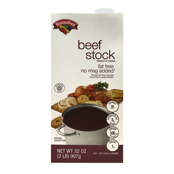 Hannaford Fat Free Beef Stock