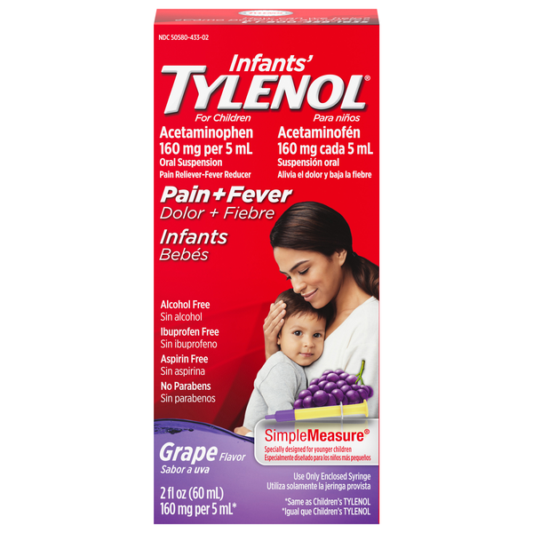 Tylenol Infants' Pain + Fever Grape Acetaminophen Oral Suspension