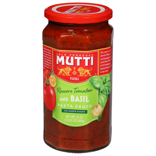 Mutti No Added Sugar Rossoro Tomatoes & Basil Pasta Sauce