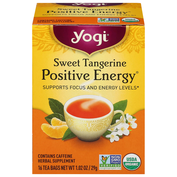 Yogi Organic Positive Energy Sweet Tangerine Herbal Tea Bags