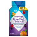 vitafusion Fiber Well Blue Raspberry Cherry & Orange Flavors Gummies