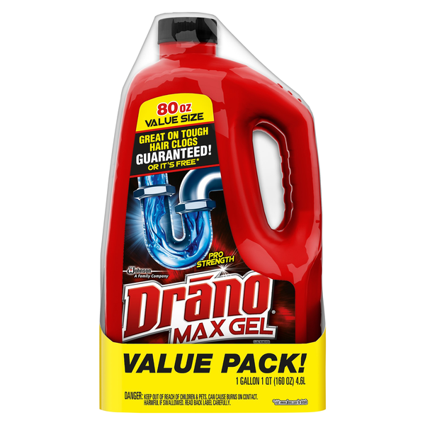 Drano Max Gel Pro Strength Clog Remover - 80 oz/2 ct