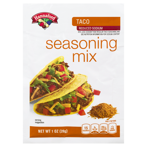 Hannaford Reduced Sodium Taco Seasoning Mix Packet