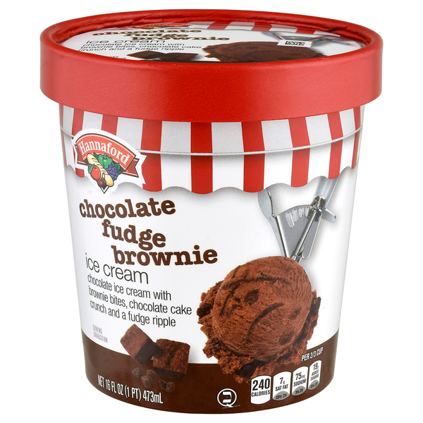 Hannaford Chocolate Fudge Brownie Ice Cream