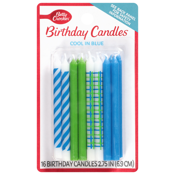 Betty Crocker Cool In Blue Birthday Candles