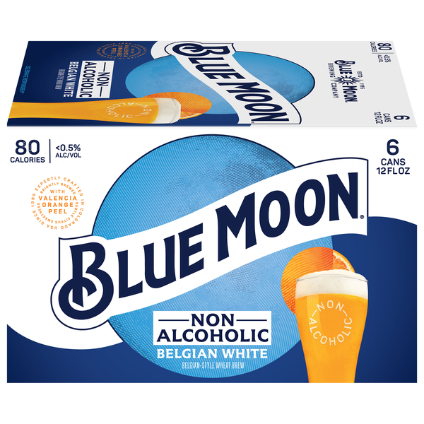 Blue Moon Belgian White Beer Non-Alcoholic - 6 pk