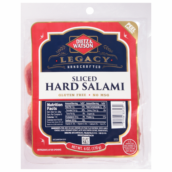 Dietz & Watson Legacy Sliced Hard Salami