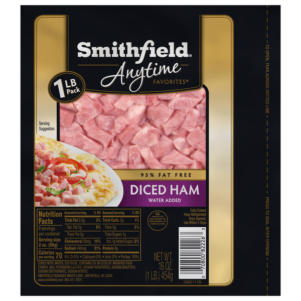 Smithfield Anytime Favorites 95% Fat Free Diced Ham