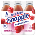 Snapple Zero Sugar Raspberry Flavored Iced Tea - 6 pk Plastic