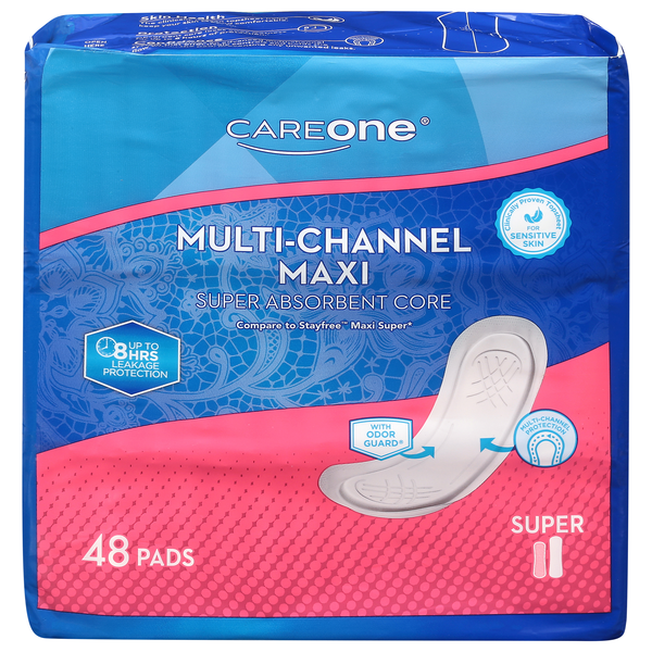 CareOne Super Multi-Channel Maxi Pads No Wings